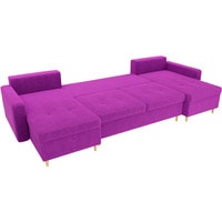 П-образный диван Лига диванов Белфаст 31560 (микровельвет, фиолетовый)