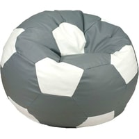 Кресло-мешок Мама рада! Мяч экокожа (серый/белый, XL, smart balls)