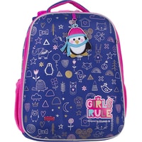 Школьный рюкзак Mike&Mar Снеговик (темно-синий/розовый)