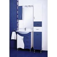  Ювента Бриз БШН32-75 шкаф с зеркалом синий правый