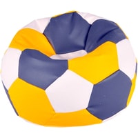 Кресло-мешок Мама рада! Мяч экокожа (синий/белый/желтый, L, smart balls)