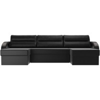 П-образный диван Лига диванов Форсайт 100838 (черный)