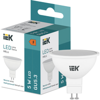 Светодиодная лампочка IEK LED MR16 410lm 4000K GU5.3