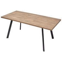 Кухонный стол Дамавер Brick M 140 (коричневый/черный)