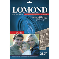Фотобумага Lomond атласная односторонняя A4 280 г/кв.м. 20 листов 1104201