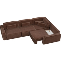 Угловой диван Mebelico Гермес 59297 (вельвет, коричневый)