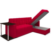 Угловой диван Мебель-АРС Атланта угловой (микровелюр, красный)