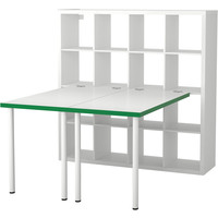 Стол Ikea Каллакс (белый/зеленый) [691.230.51]