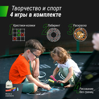 Батут Unix Line Supreme Game 12ft (зеленый)