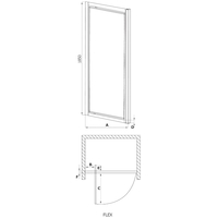 Душевая дверь Deante Flex 80 см KTL 012D (хром/прозрачное)