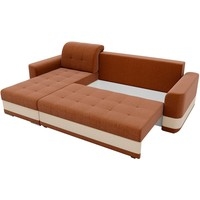 Угловой диван Mebelico Честер 61124 (левый, рогожка, коричневый/бежевый)