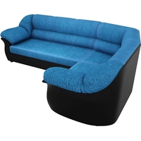 Угловой диван Mebelico Карнелла 60276 (голубой/черный)