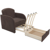 Кресло-кровать Мебель-АРС Малютка (микровельвет, кордрой коричневый)