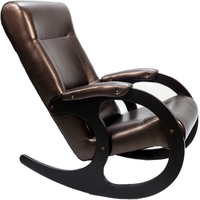 Кресло-качалка Бастион 3 экокожа (темно-коричневый)
