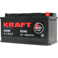 Автомобильный аккумулятор KRAFT AGM 95 R+