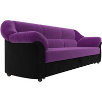 Диван Лига диванов Карнелла 109536 (микровельвет фиолетовый/черный)