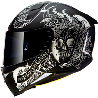 Мотошлем MT Helmets Revenge 2 Skull & Roses A1 (XS, matt black)