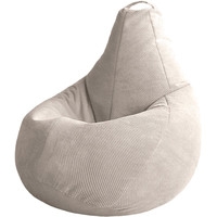 Кресло-мешок Palermo Bormio велюр plush XL (жемчужно-белый)