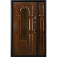 Металлическая дверь Стальная Линия Севилья для дома 80У (дуб темный)