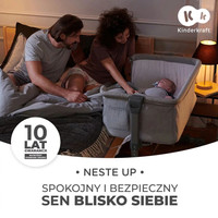 Приставная детская кроватка KinderKraft Neste Up (светло-серый)