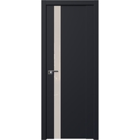 Межкомнатная дверь ProfilDoors 62U R 70x200 (черный матовый, стекло перламутровый лак)
