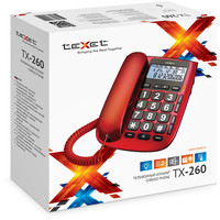 Телефонный аппарат TeXet TX-260 Red