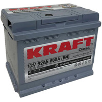 Автомобильный аккумулятор KRAFT Classic 62 R+ (62 А·ч)