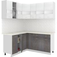 Готовая кухня Кортекс-мебель Корнелия Экстра 1.5x1.7м (белый/береза/мадрид)