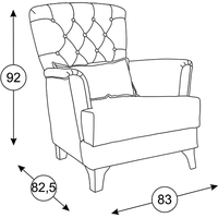 Интерьерное кресло Нижегородмебель Ирис ТК 962 (лекко тил)