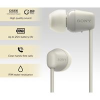 Наушники Sony WI-C100 (бежевый)