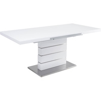 Кухонный стол M-City Quadro 160 (белый глянец)