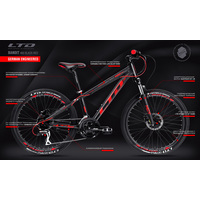 Велосипед LTD Bandit 440 2022 (серый/красный)