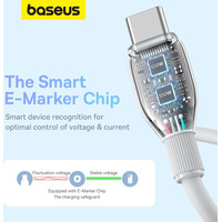 Кабель Baseus Pudding Series Fast Charging Cable 100W USB Type-C - USB Type-C (2 м, белый)