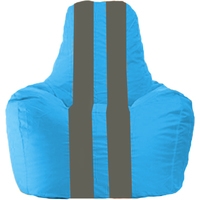 Кресло-мешок Flagman Спортинг С1.1-270 (голубой/темно-серый)