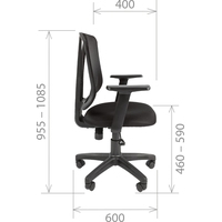 Кресло CHAIRMAN 626 (черный/серый)