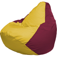 Кресло-мешок Flagman Груша Г2.1-265 (жёлтый/бордовый)