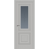 Межкомнатная дверь ProfilDoors 28U L 60x200 (манхэттен/мателюкс графит узор серебро)