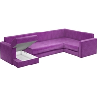 П-образный диван Mebelico Мэдисон 59247 (вельвет, фиолетовый)