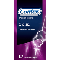 Гладкие презервативы Contex № 12 Classic классические с гелем-смазкой (12 шт)