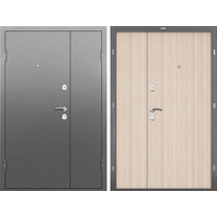 Металлическая дверь Промет Спец DL Полуторка 205x125 (антик серебро/капучино, левый)