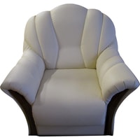 Интерьерное кресло Виктория Мебель Венера 1 гл 1513\1 (искусственная кожа, белый)