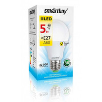 Светодиодная лампочка SmartBuy A60 E27 5 Вт 3000 К [SBL-A60-05-30K-E27-A]