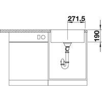 Кухонная мойка Blanco Subline 500-IF/A SteelFrame (антрацит) 524111