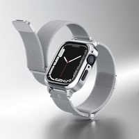 Ремешок Spigen Metal Fit Pro для Apple Watch (45/44 мм) (серебристый)