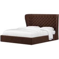Кровать Mebelico Далия 160x200 (вельвет люкс, коричневый)