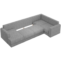 П-образный диван Mebelico Мэдисон 59255 (рогожка, серый/бежевый)