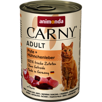 Консервированный корм для кошек Animonda Carny Adult с индейкой и куриной печенью 400 г