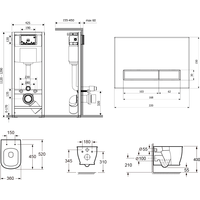 Унитаз подвесной Lavinia Boho Relfix Bell Pro Rimless 7 в 1 87050122 (хром пластик)
