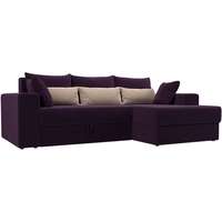 Угловой диван Mebelico Майами 15 114923 (правый, велюр, фиолетовый)