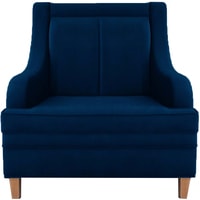 Интерьерное кресло Brioli Луи (велюр, B69 синий/светлые ножки)